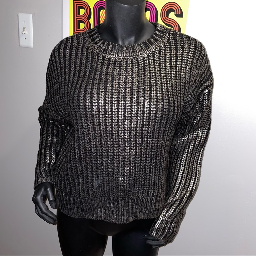 Metallic Black Sweater